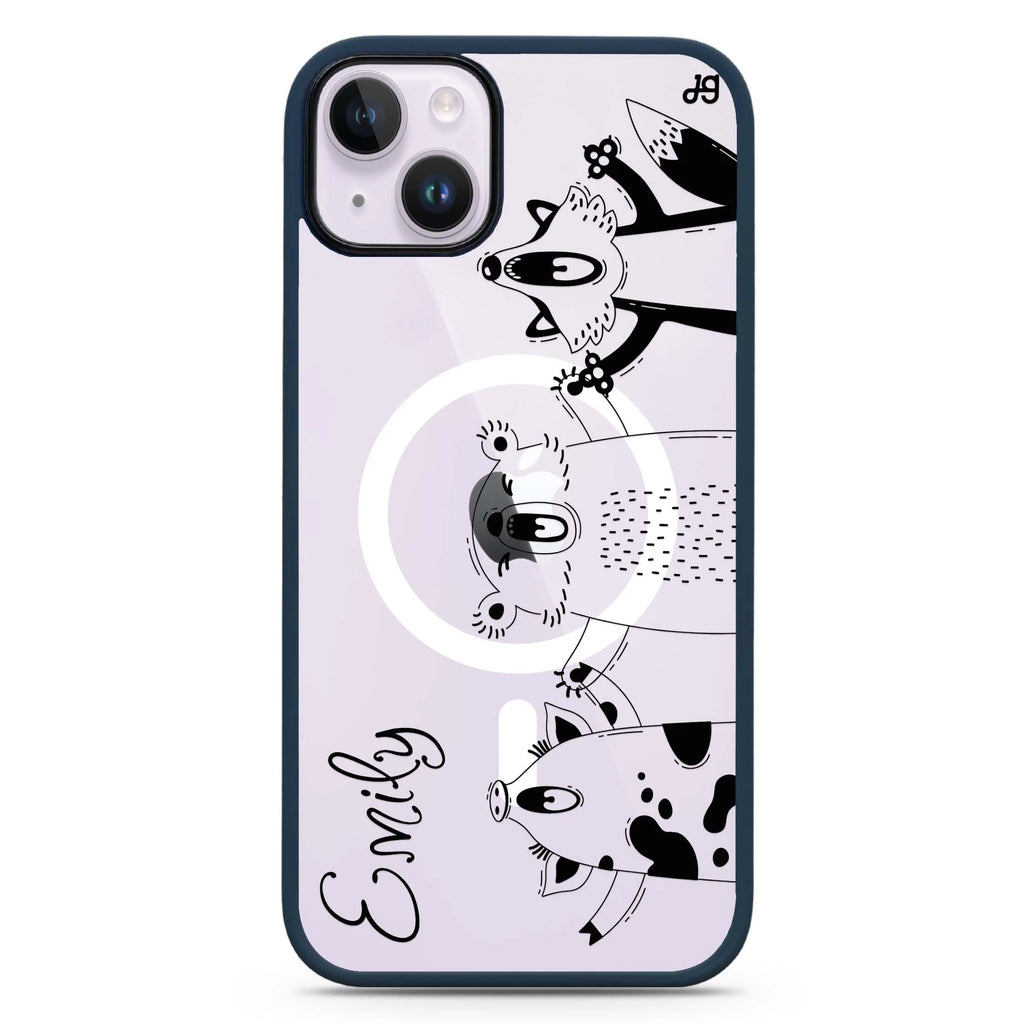 Funny Animals iPhone 14 Plus Magsafe 兼容防衝擊保護殼