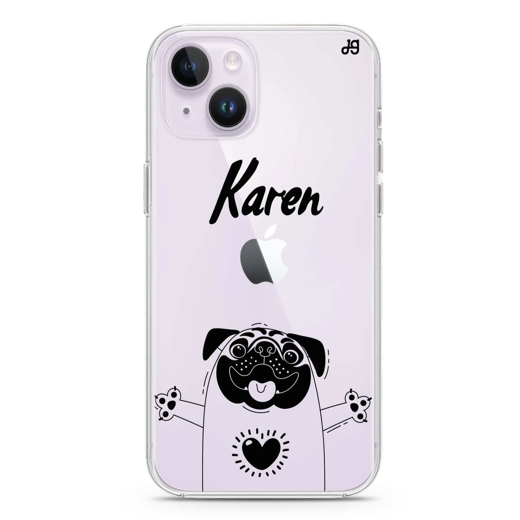 Lovely Pug iPhone 14 水晶透明保護殼