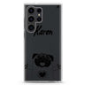 Lovely Pug Samsung Galaxy Ultra 可加名字透明保護殼，適用 S26/S25/S24/S23 Ultra，圖1