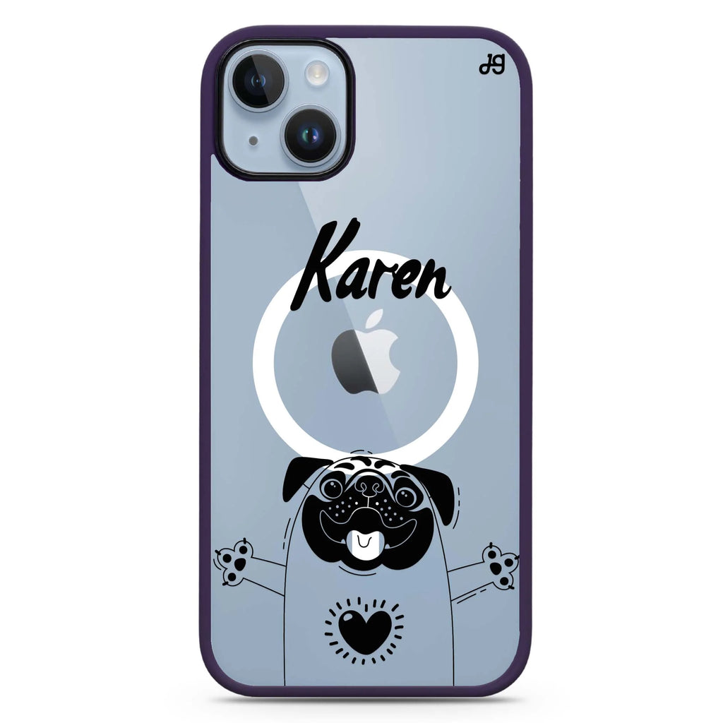 Lovely Pug iPhone 14 Plus Magsafe 兼容防衝擊保護殼