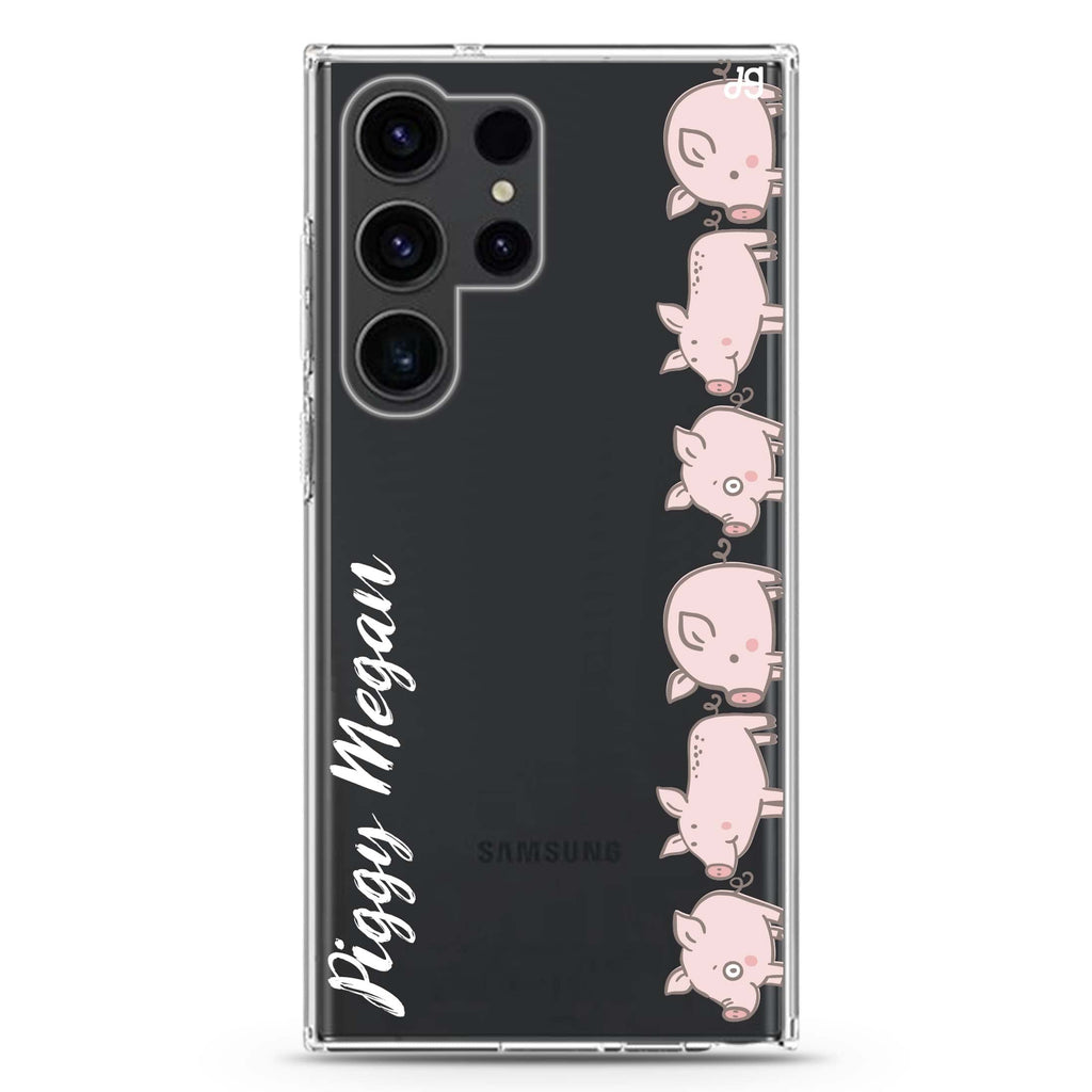 Piggy Corps Samsung Galaxy Ultra 可加名字透明保護殼，適用 S26/S25/S24/S23 Ultra，圖1