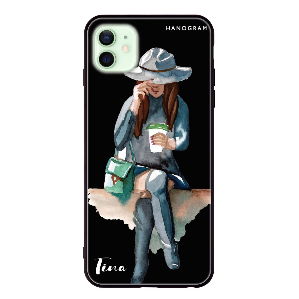 Coffee Girl iPhone 12 超薄強化玻璃殻