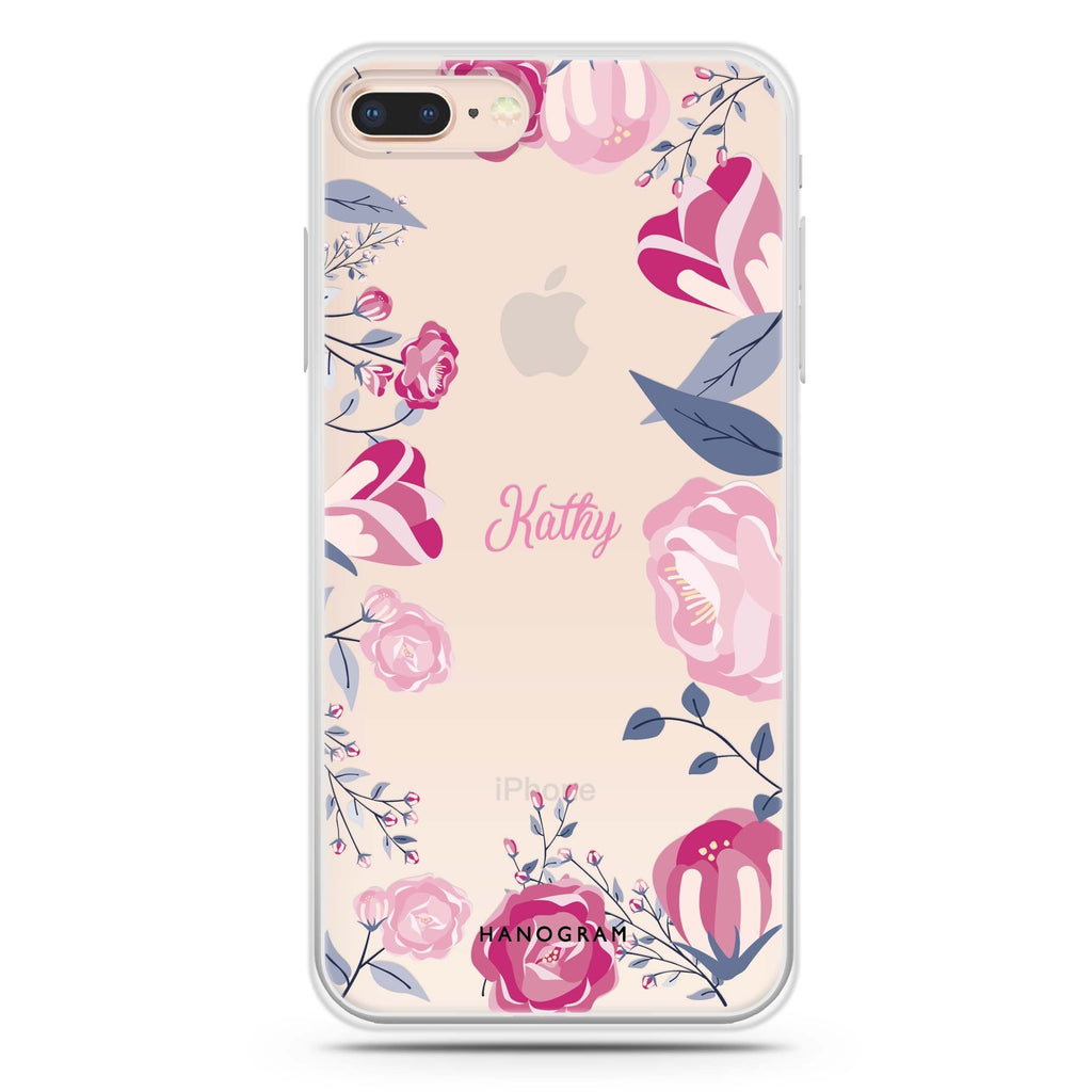 Trendy Flowers iPhone 8 Plus 水晶透明保護殼