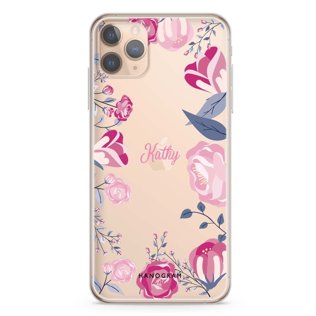 Trendy Flowers iPhone 11 Pro Max 水晶透明保護殼