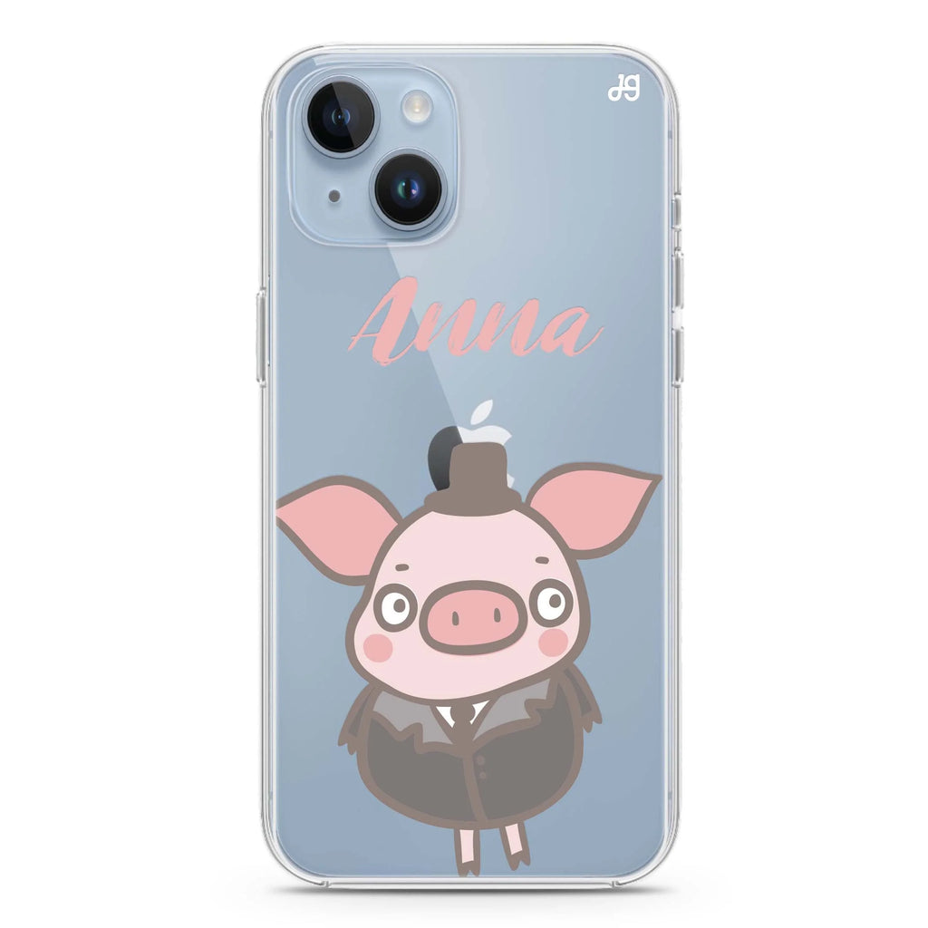 Funny Piggy iPhone 14 plus 水晶透明保護殼