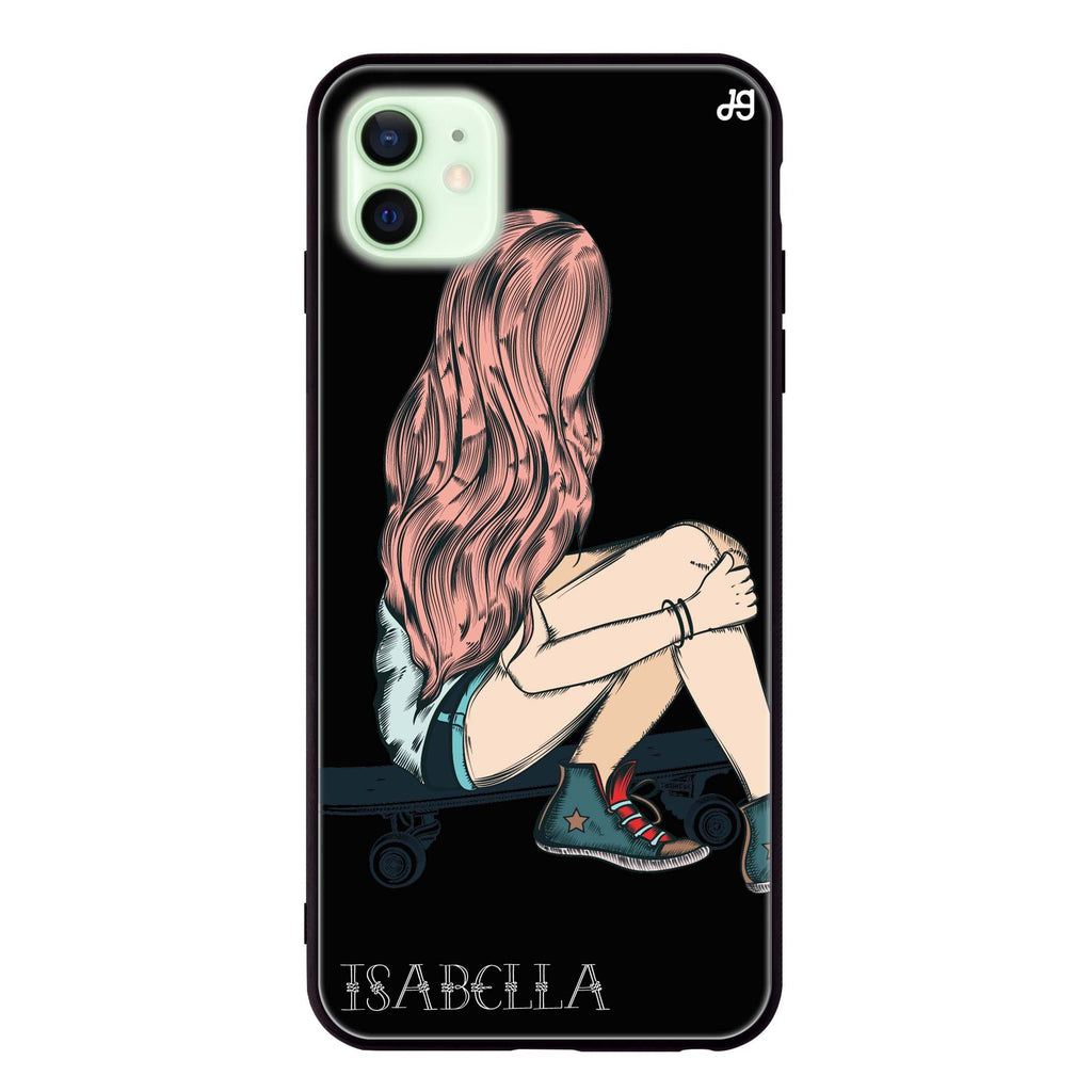 Skater Girl iPhone 12 超薄強化玻璃殻