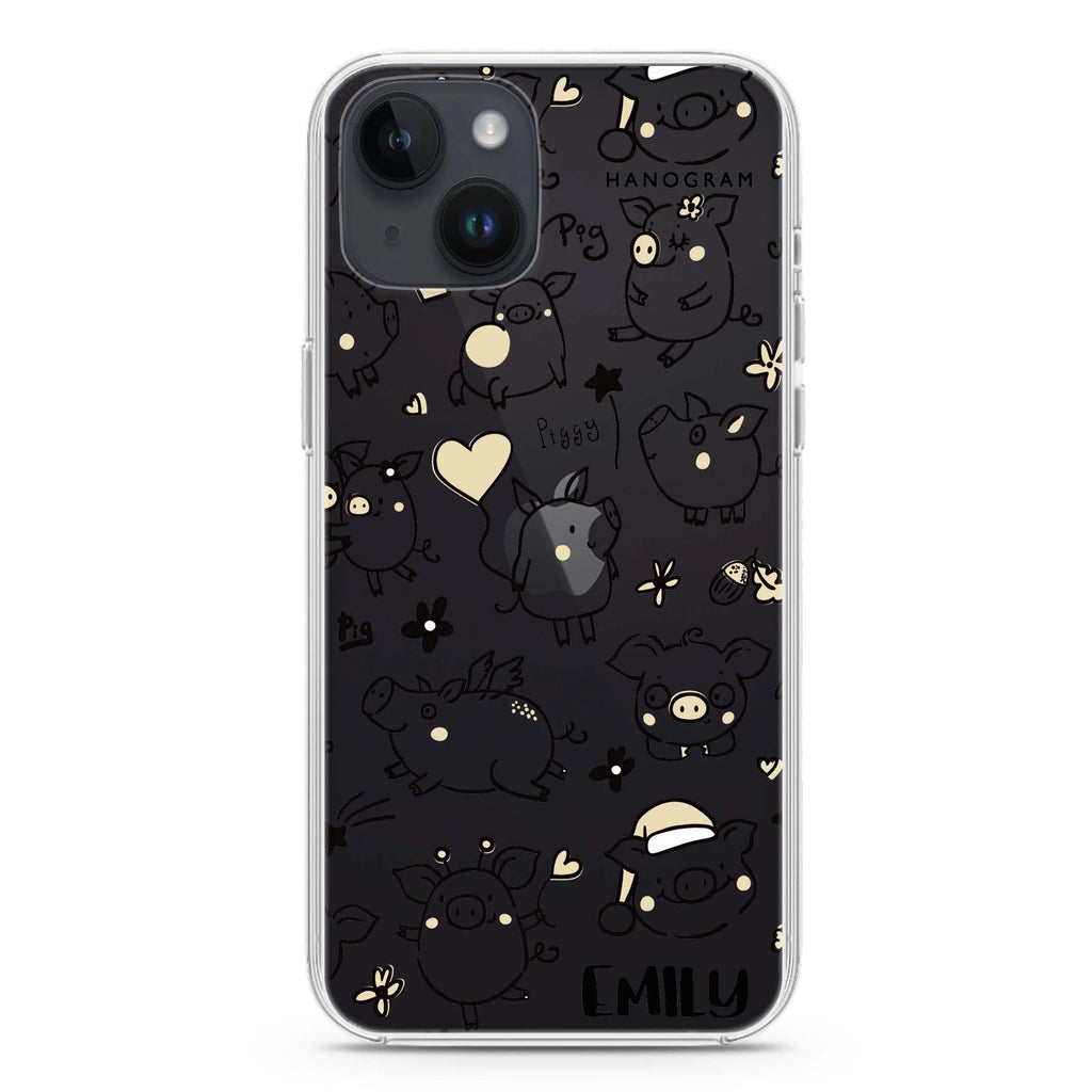 Lovely Piggy iPhone 14 plus 水晶透明保護殼