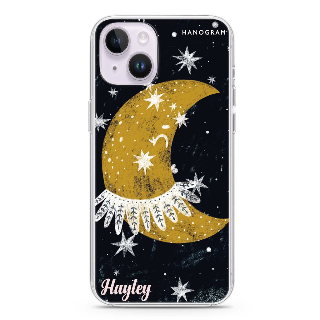 Cute Half Moon iPhone 14 水晶透明保護殼