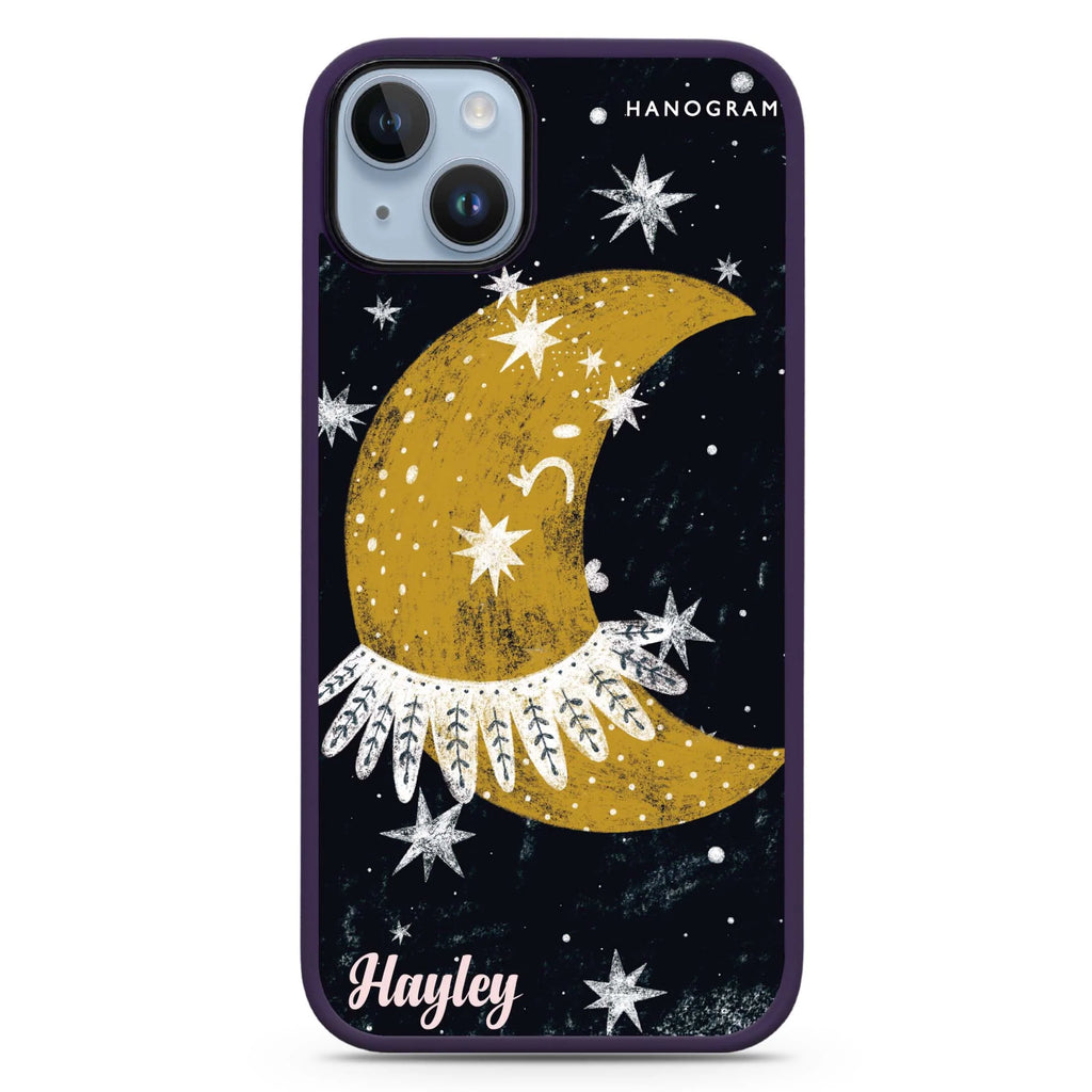 Cute Half Moon iPhone 14 Plus Magsafe 兼容防衝擊保護殼