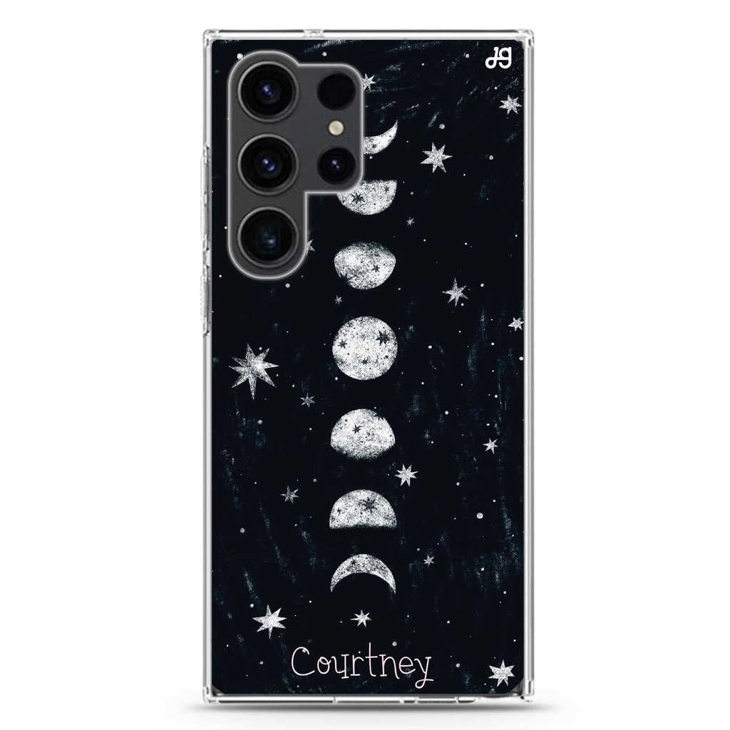 Phases of the moon Samsung Galaxy Ultra 可加名字透明保護殼，適用 S26/S25/S24/S23 Ultra，圖1