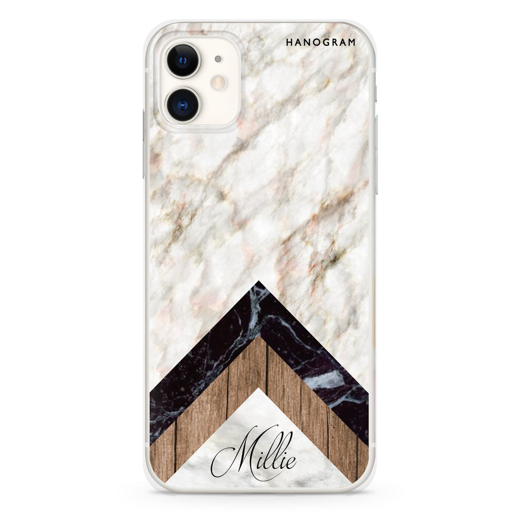 Marble & Wood iPhone 11 水晶透明保護殼