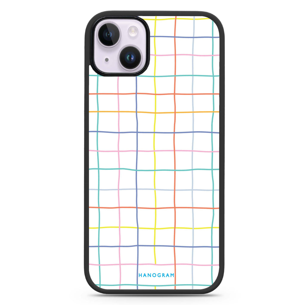 Colourful Checked Pattern iPhone 14 Plus Magsafe 兼容防衝擊保護殼