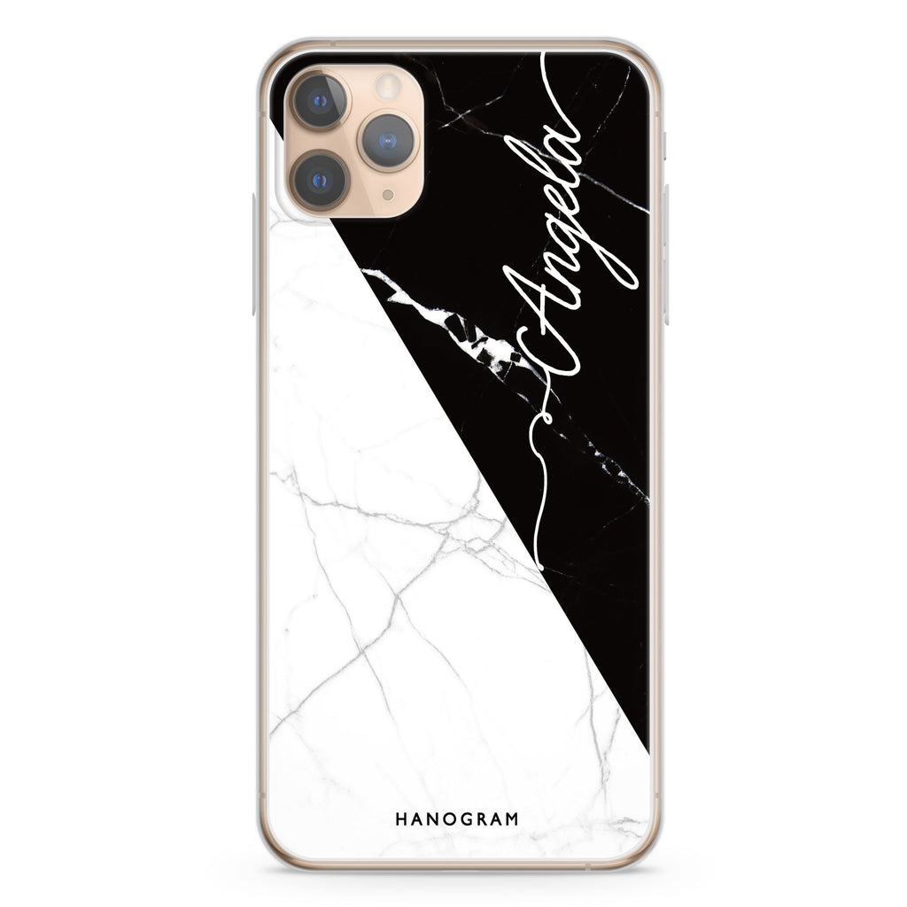 Black And White Marble iPhone 11 Pro Max 水晶透明保護殼