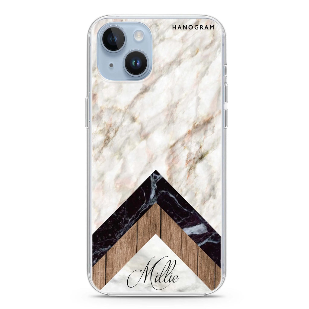 Marble & Wood iPhone 14 plus 水晶透明保護殼