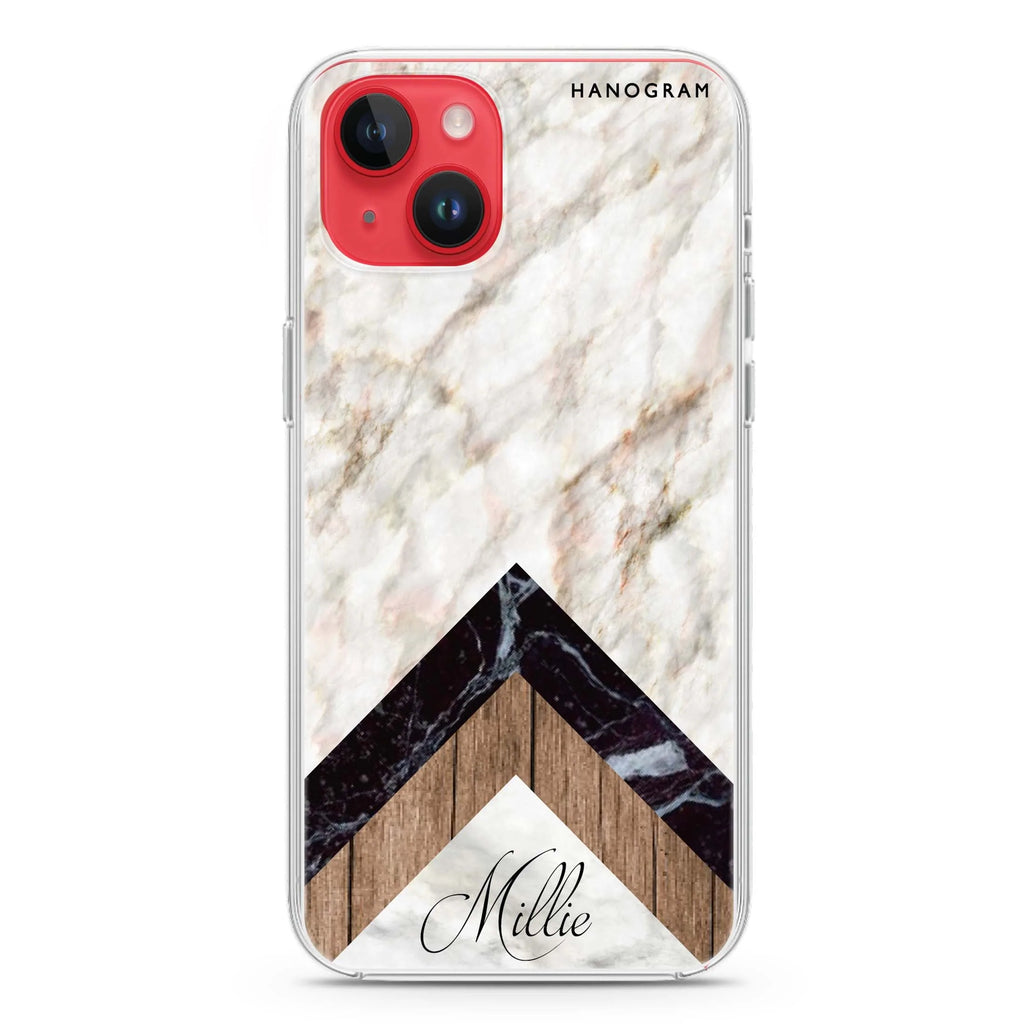 Marble & Wood iPhone 14 水晶透明保護殼