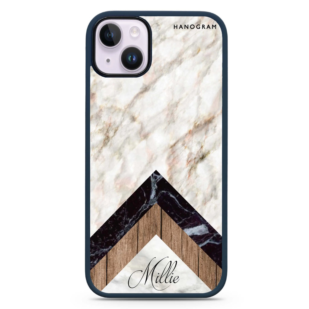 Marble & Wood iPhone 14 Plus Magsafe 兼容防衝擊保護殼