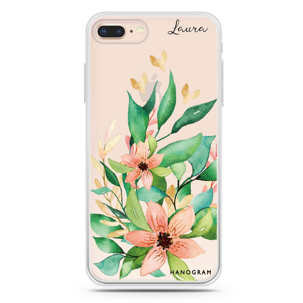 Floral Bloom iPhone 8 Plus 水晶透明保護殼