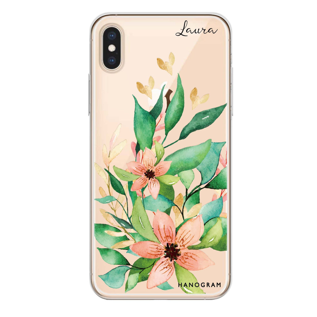 Floral Bloom iPhone X 水晶透明保護殼