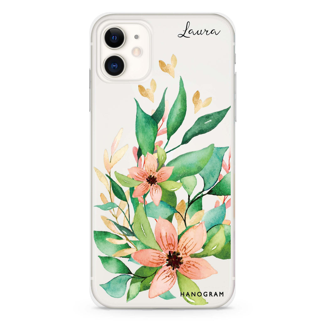 Floral Bloom iPhone 11 水晶透明保護殼