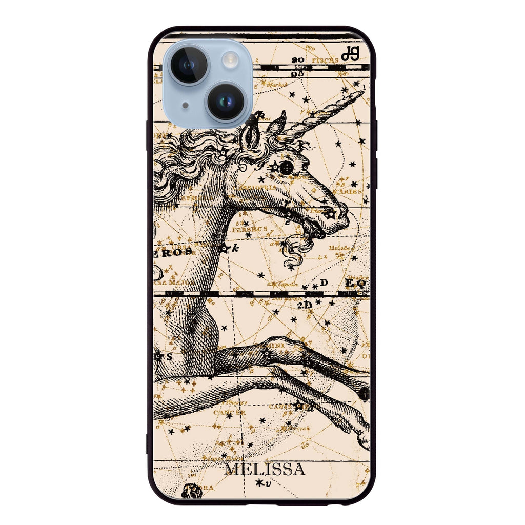 Star Map Unicorn iPhone 13 Mini 超薄強化玻璃殻