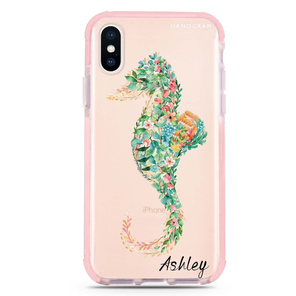 Floral Seahorse iPhone XS Max 吸震防摔保護殼