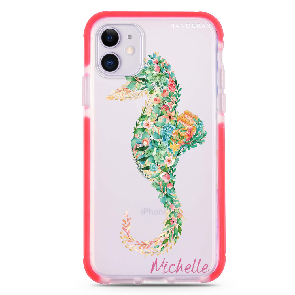 Floral Seahorse iPhone 11 吸震防摔保護殼