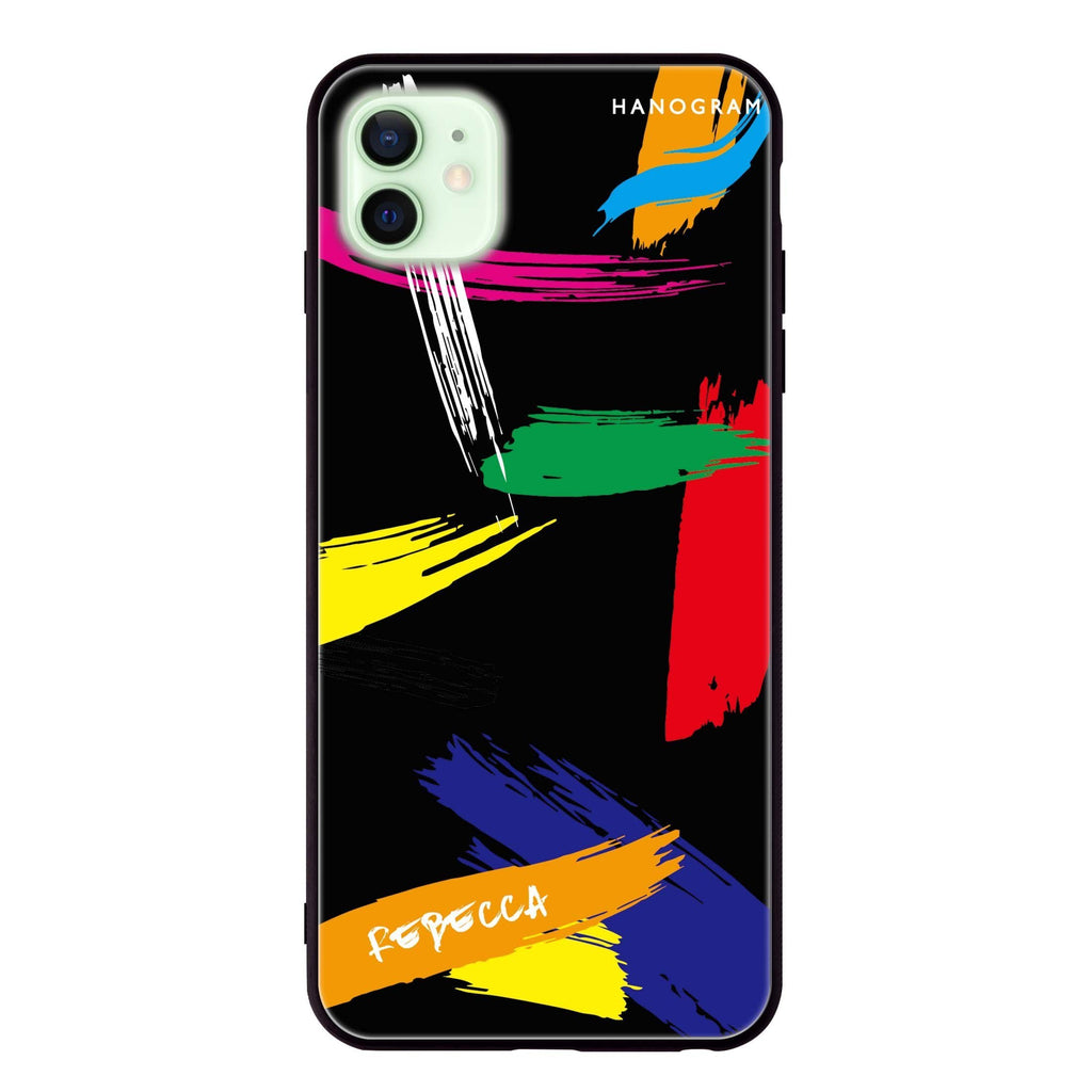 Brush Paint iPhone 12 mini 超薄強化玻璃殻