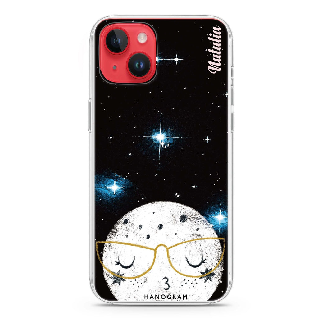 Glasses Moon iPhone 14 水晶透明保護殼