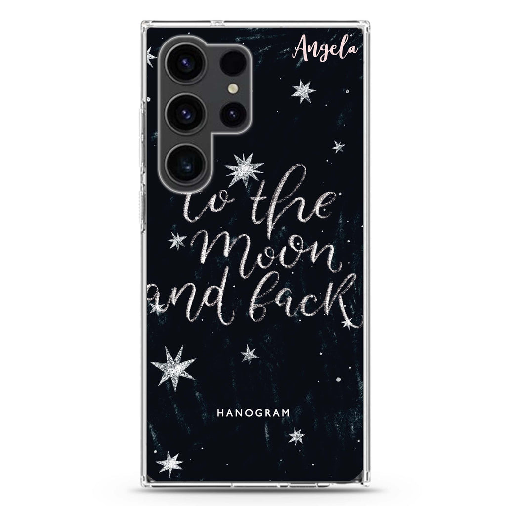 To the moon and back Samsung Galaxy Ultra 可加名字透明保護殼，適用 S26/S25/S24/S23 Ultra，圖1