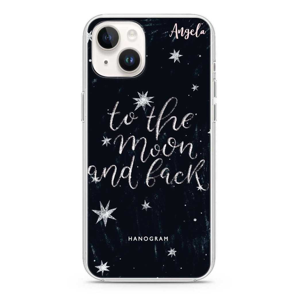 To the moon and back iPhone 14 Plus Magsafe 兼容水晶透明保護殼