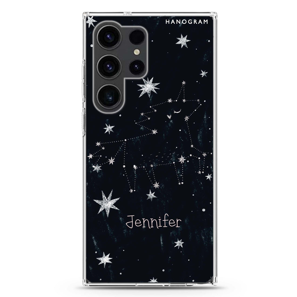 Unicorn Night Samsung Galaxy Ultra 可加名字透明保護殼，適用 S26/S25/S24/S23 Ultra，圖1