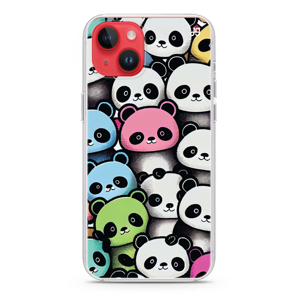 Cute Pandas iPhone 14 水晶透明保護殼