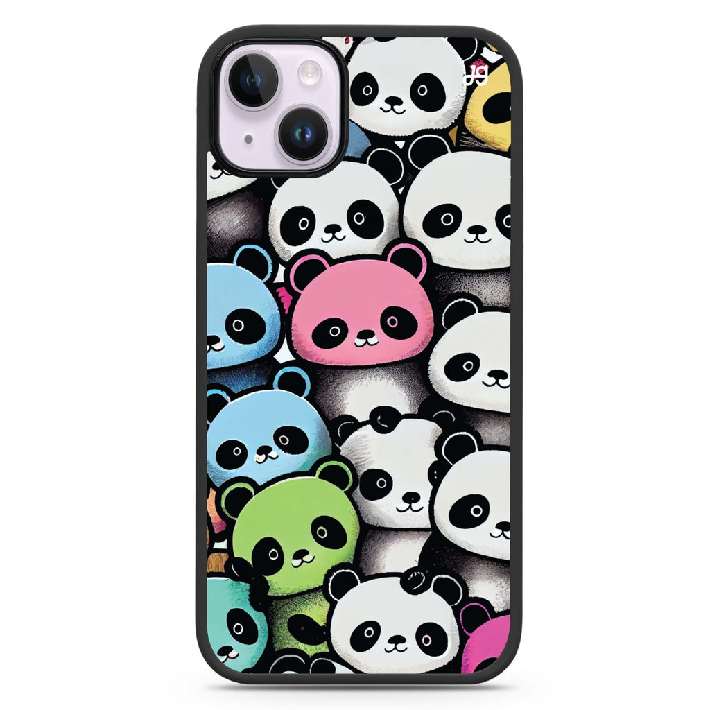 Cute Pandas iPhone 14 Plus Magsafe 兼容防衝擊保護殼