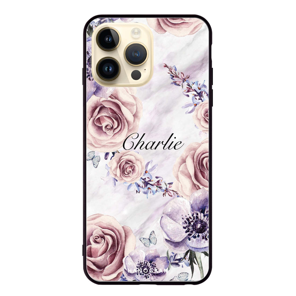 White Marble – Deep Love iPhone 超薄強化玻璃殻