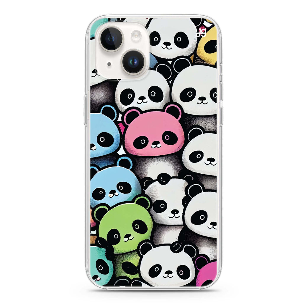 Cute Pandas iPhone 14 Plus 水晶透明保護殼