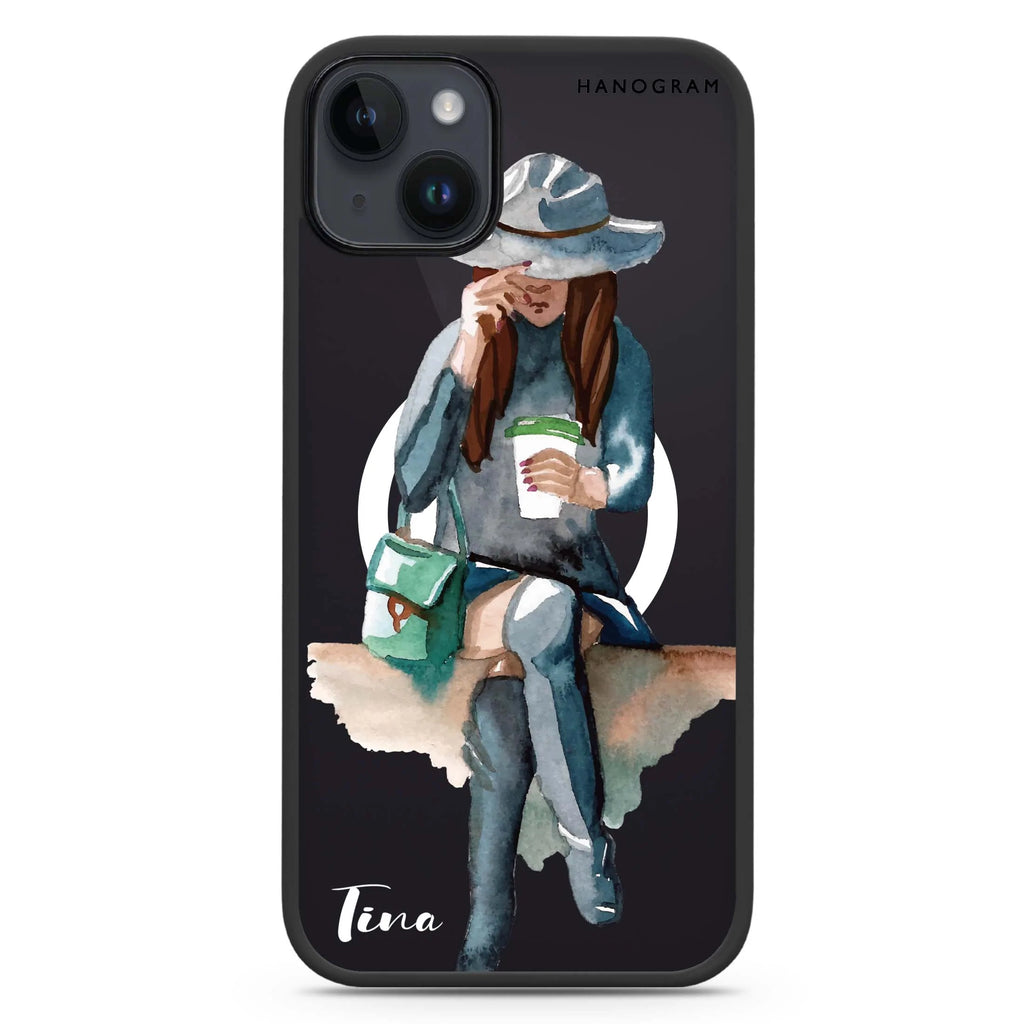 Coffee Girl iPhone 14 Plus Magsafe 兼容防衝擊保護殼