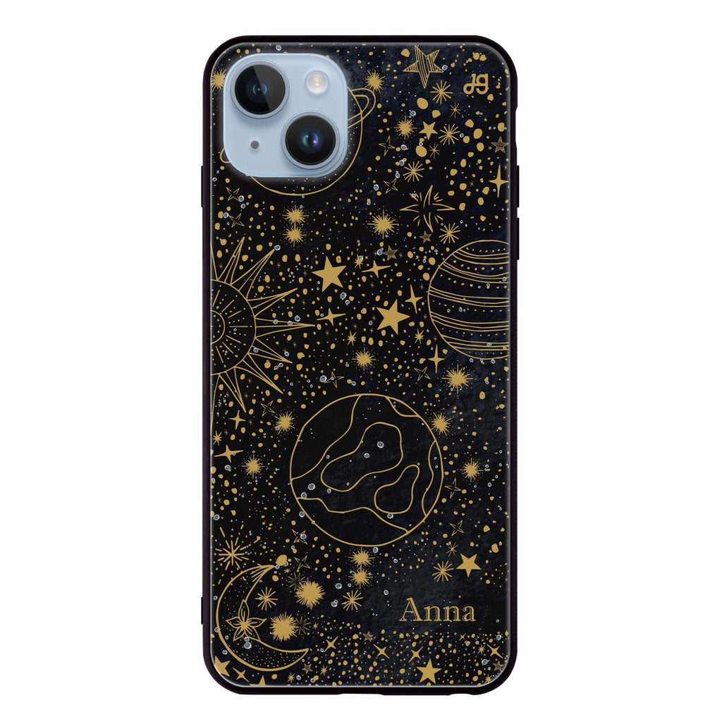 Golden Galaxy II iPhone 13 Mini 超薄強化玻璃殻