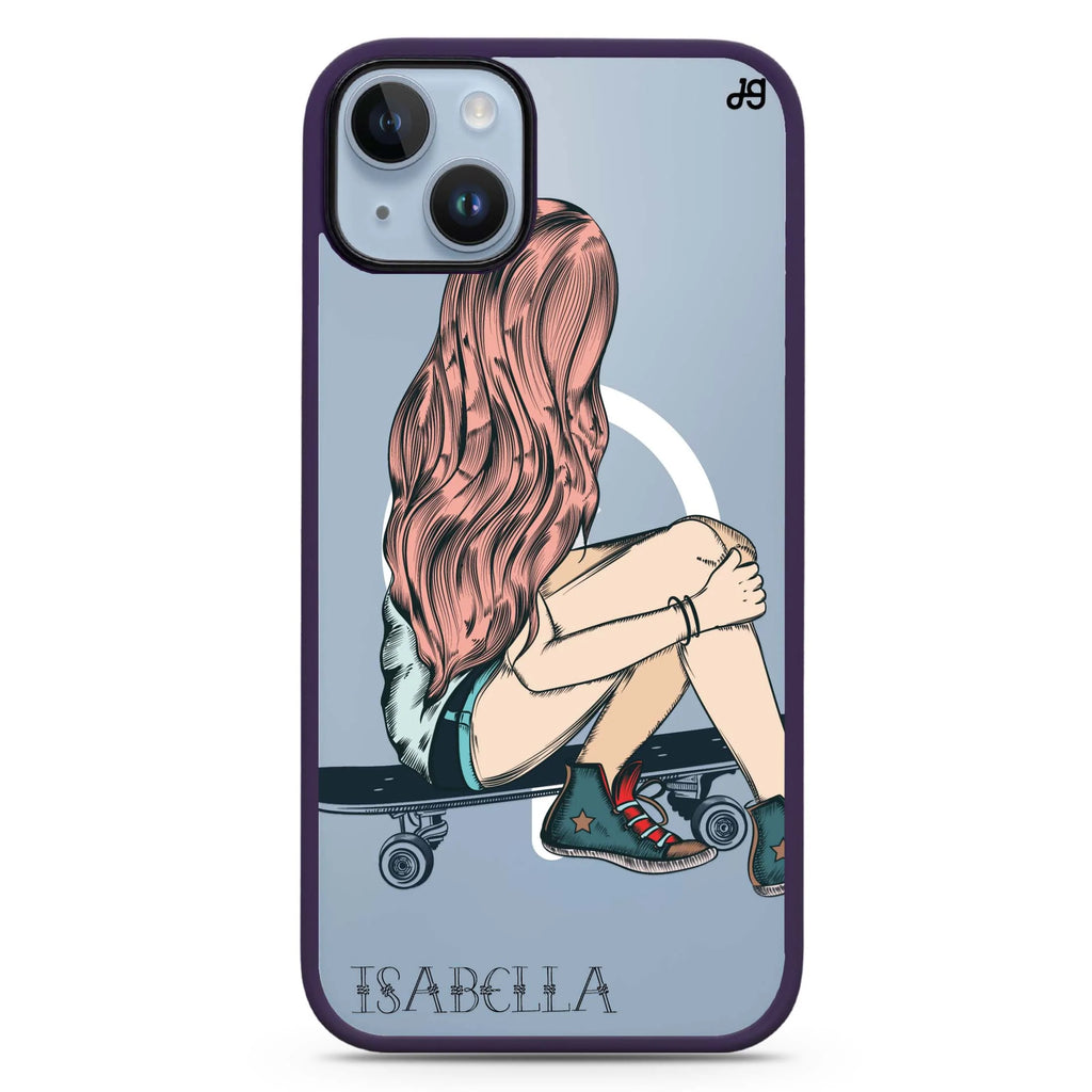 Skater Girl iPhone 14 Plus Magsafe 兼容防衝擊保護殼