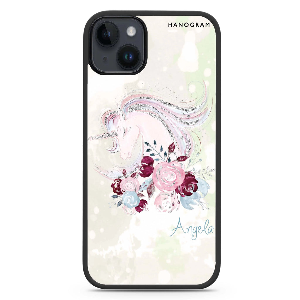 Unicorn & Floral iPhone 14 Plus Magsafe 兼容防衝擊保護殼