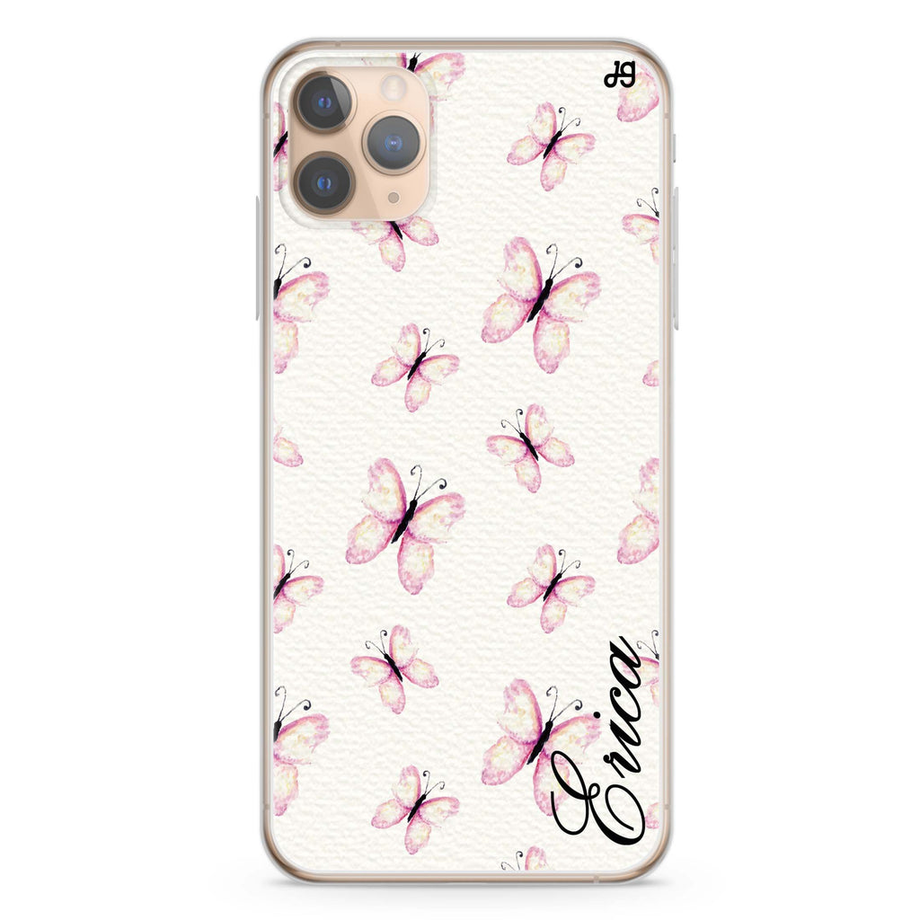 Vintage Butterfly iPhone 11 Pro 水晶透明保護殼