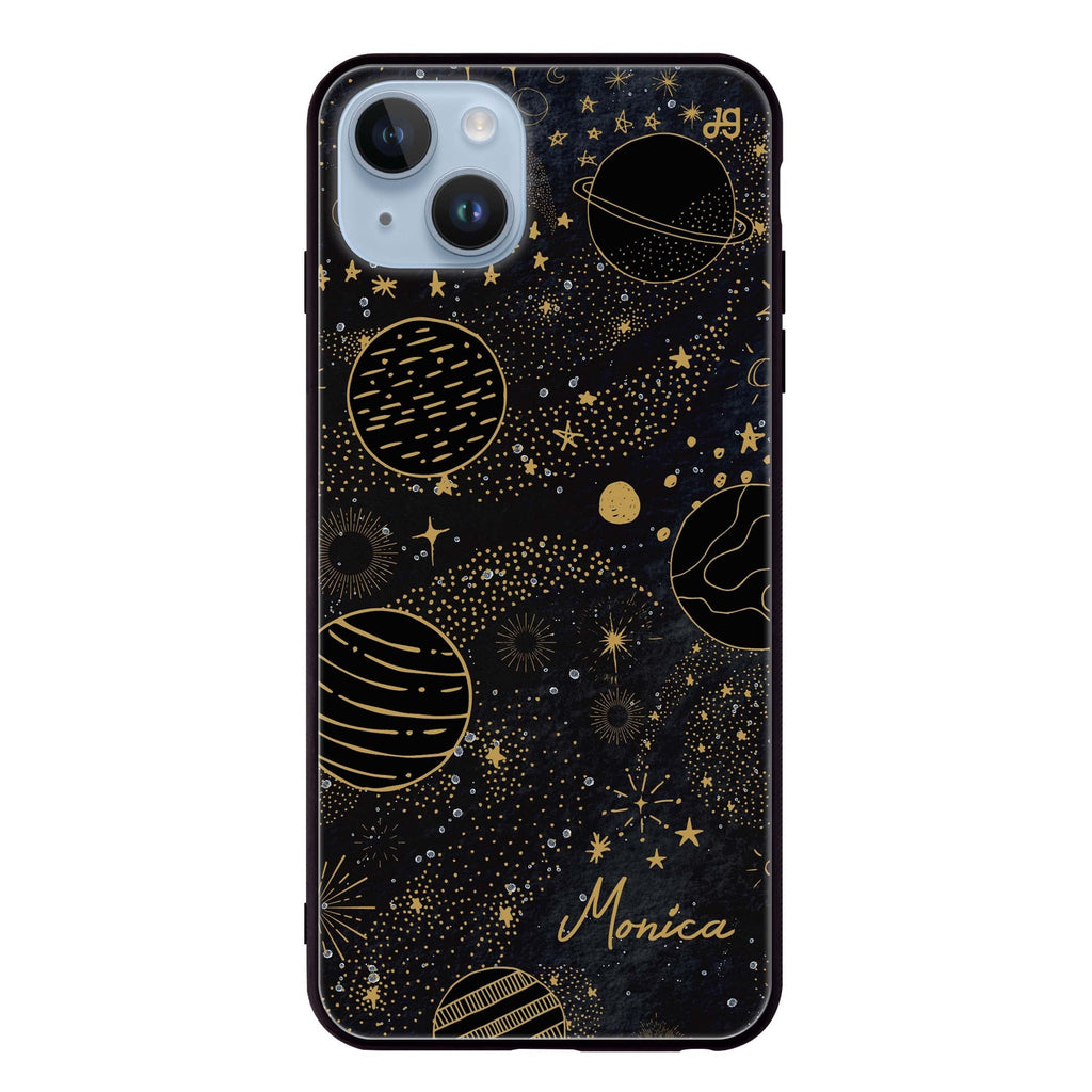 Golden Galaxy III iPhone 14 超薄強化玻璃殻