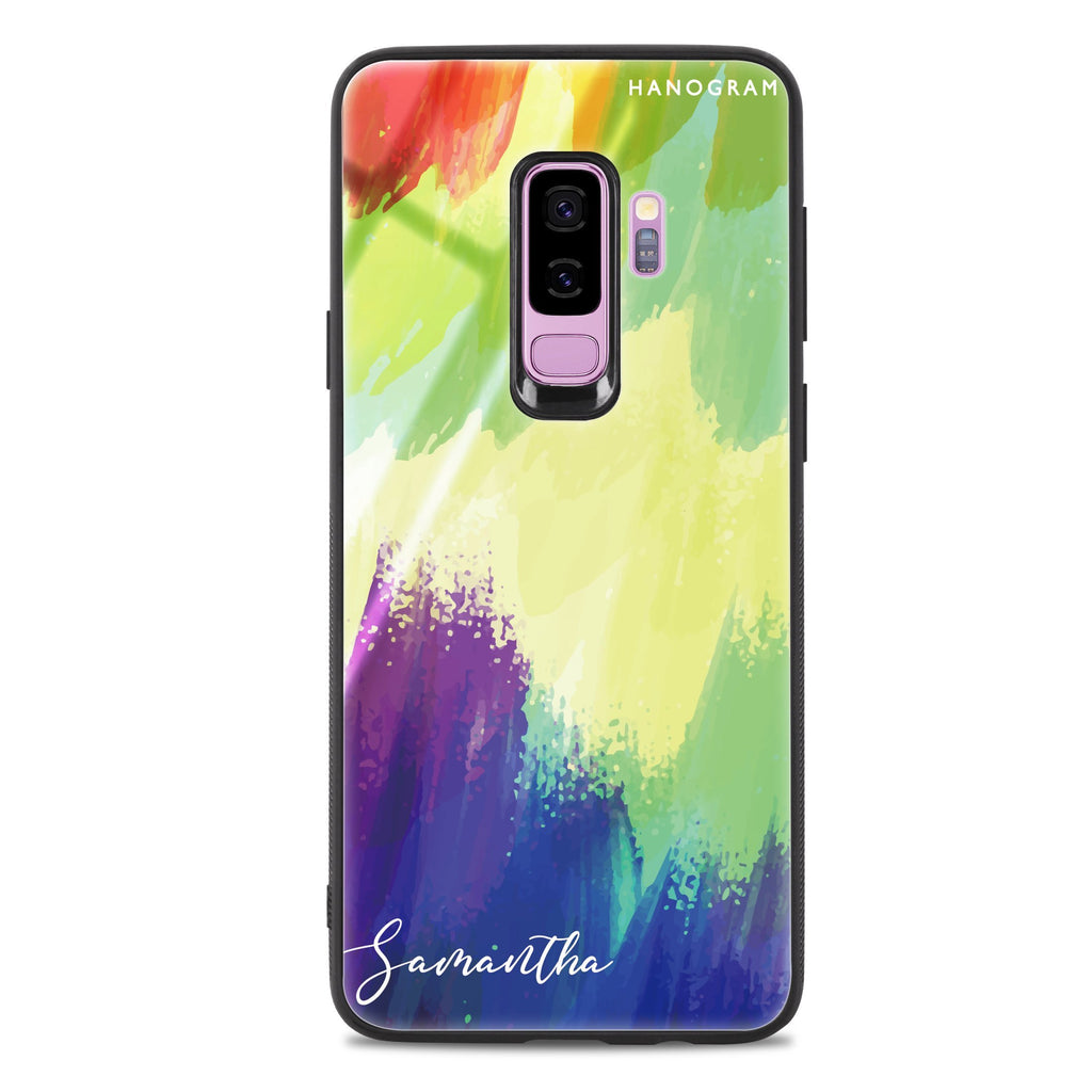 Watercolor Abstract Samsung S9 Plus 超薄強化玻璃殻