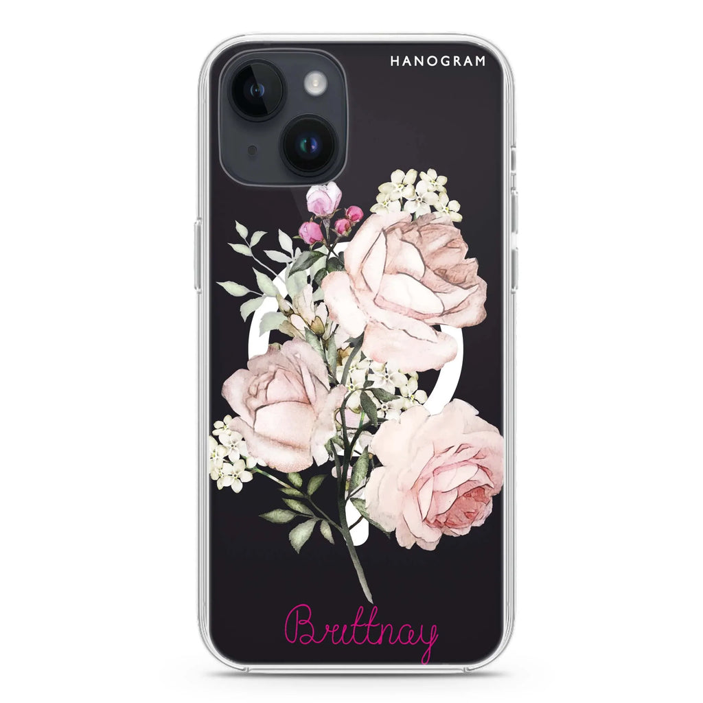 Elegant Rose II iPhone 14 Magsafe 兼容水晶透明保護殼
