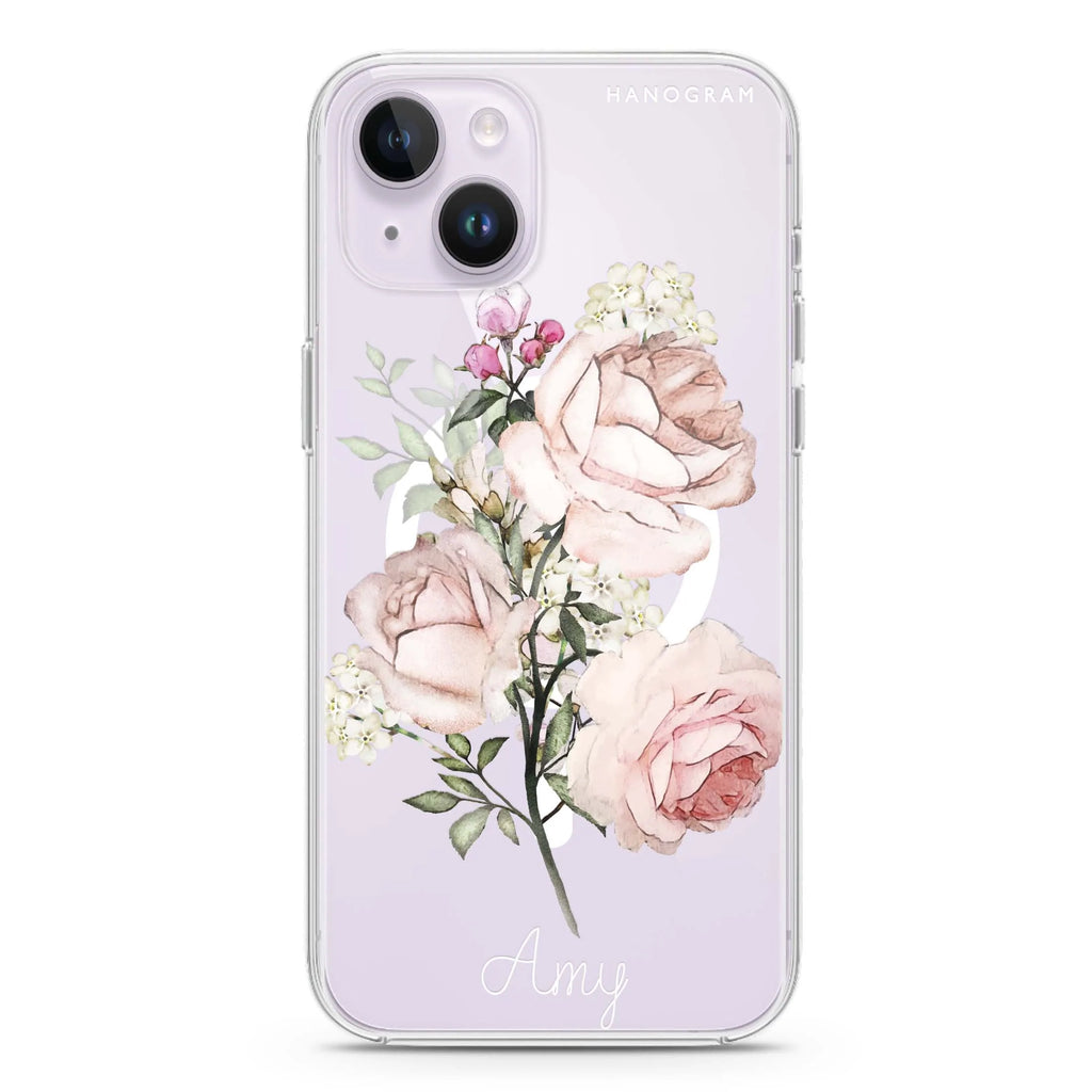 Elegant Rose II iPhone 14 Plus Magsafe 兼容水晶透明保護殼