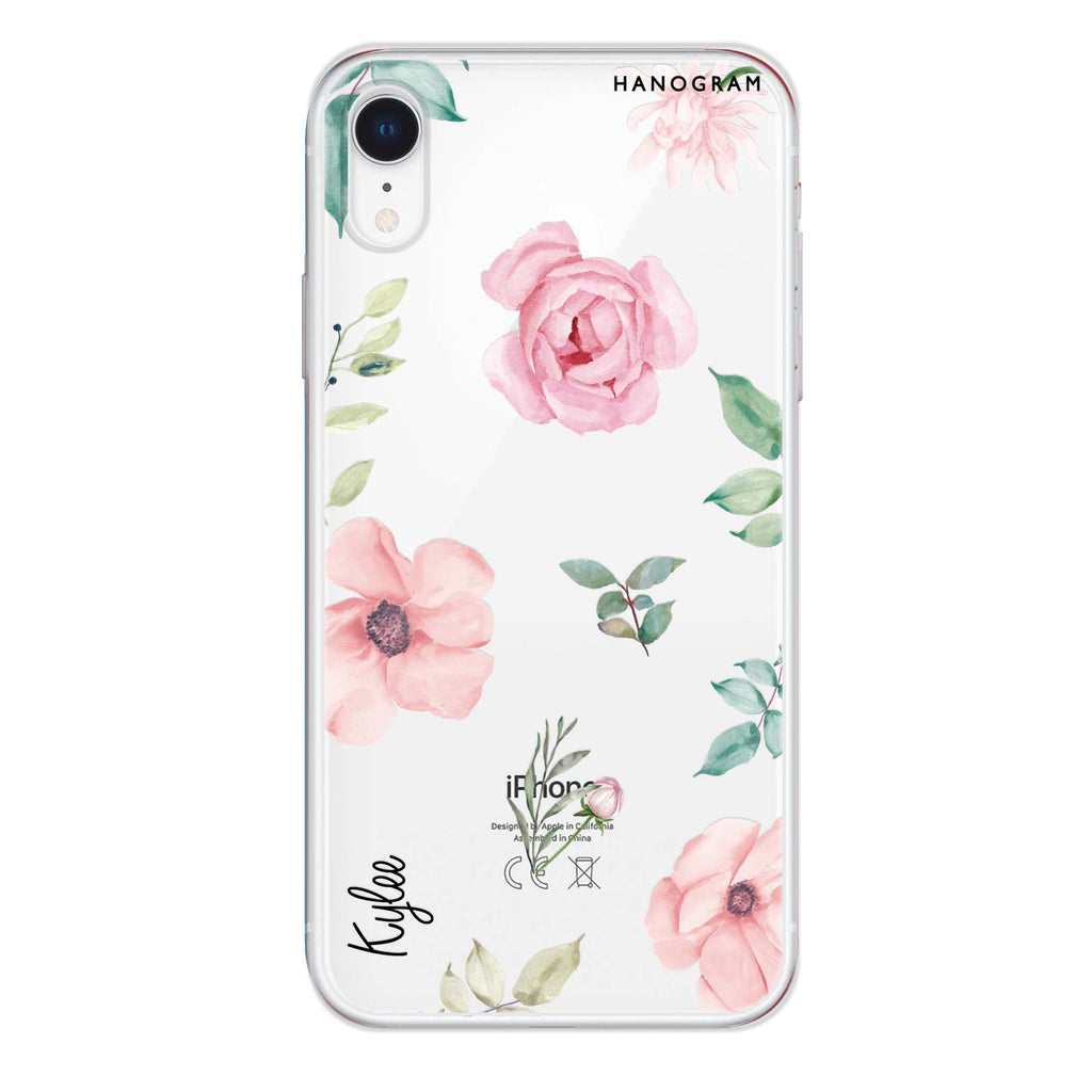 Rose Flower iPhone XR 水晶透明保護殼