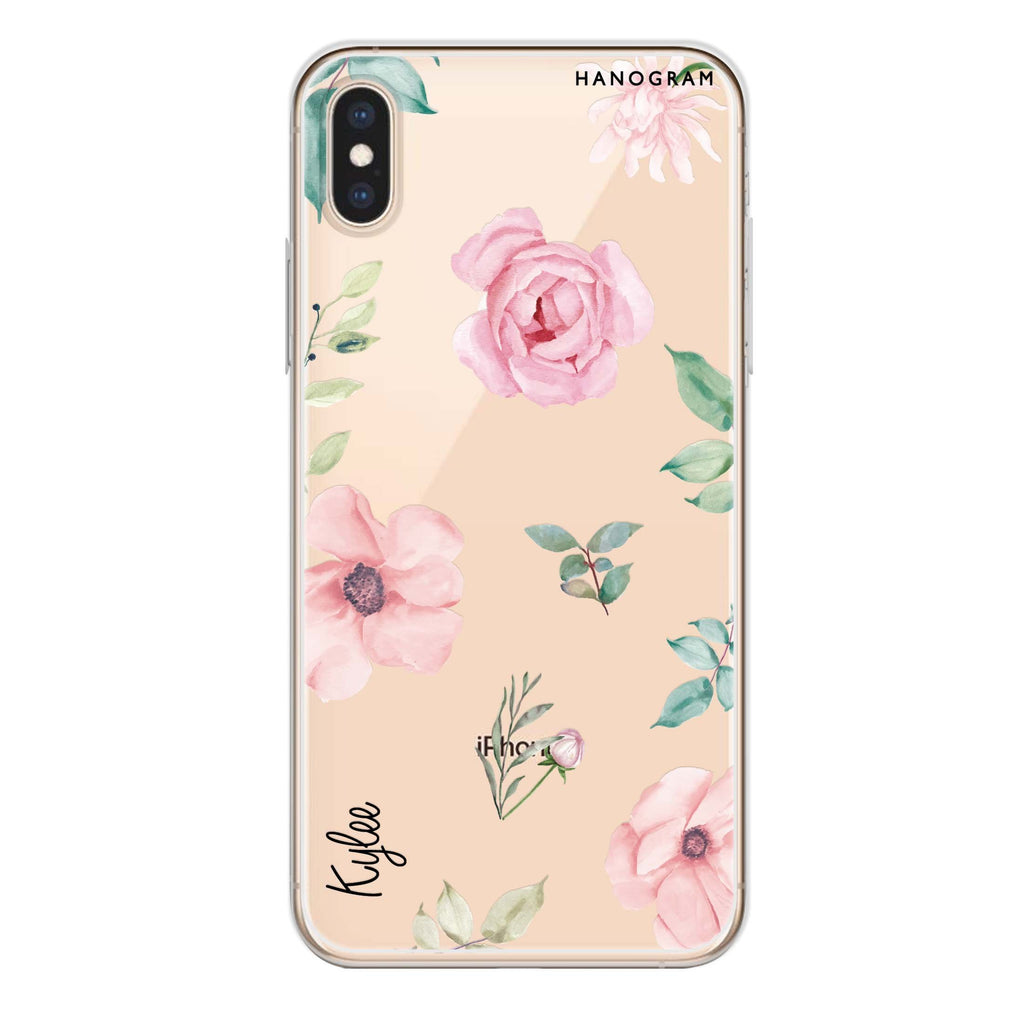 Rose Flower iPhone X 水晶透明保護殼