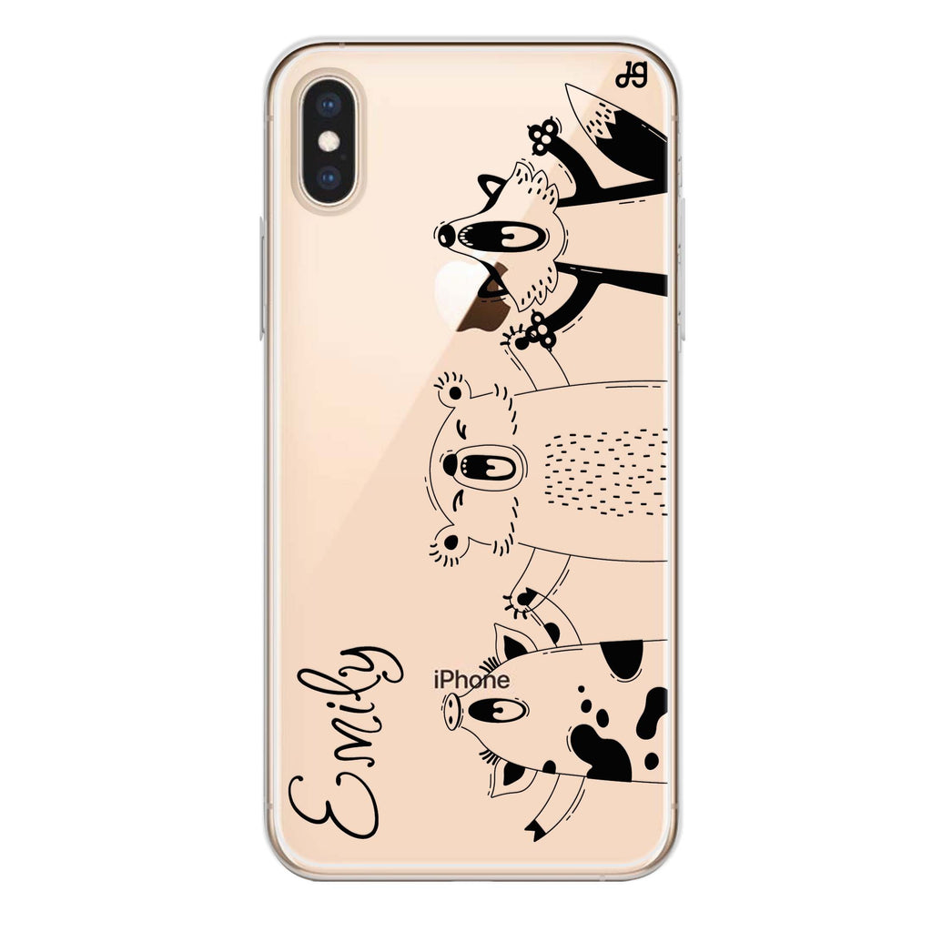 Funny Animals iPhone XS 水晶透明保護殼