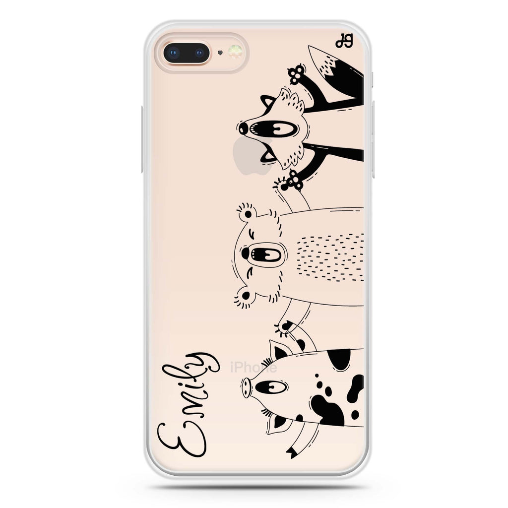 Funny Animals iPhone 8 Plus 水晶透明保護殼