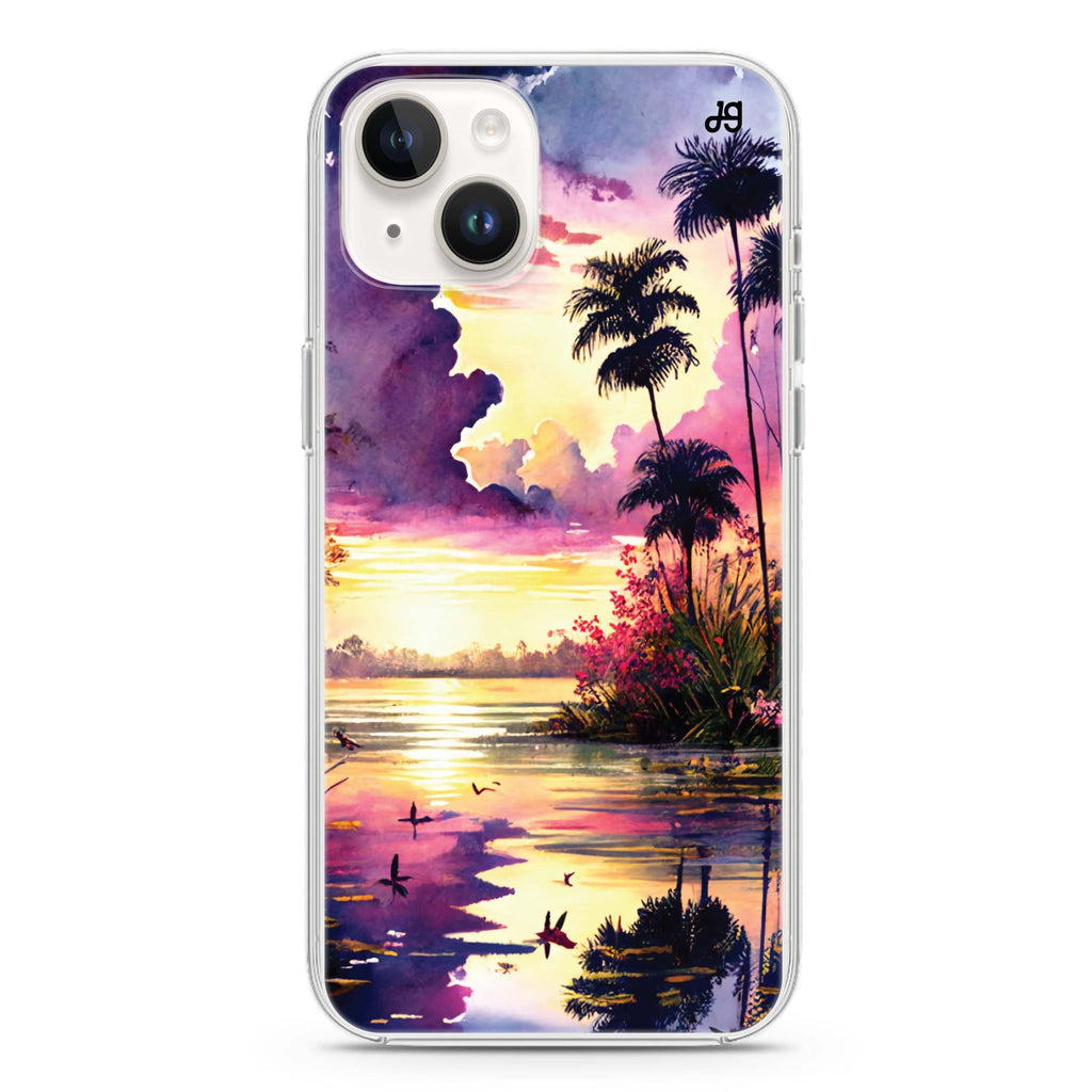 Tropical rainforest iPhone 14 Magsafe 兼容水晶透明保護殼
