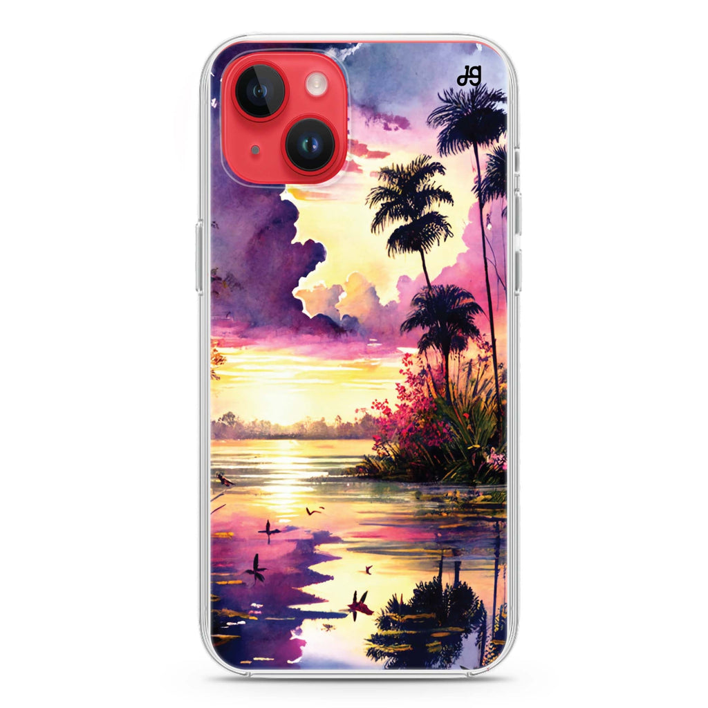 Tropical rainforest iPhone 14 Plus Magsafe 兼容水晶透明保護殼